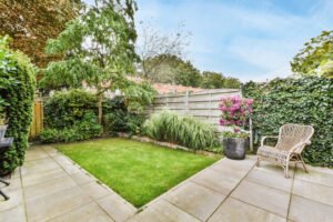 Jardín con cerca en una casa en la naturaleza en Puebla