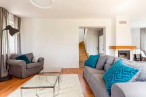 Sala acogedora en departamento en Puebla